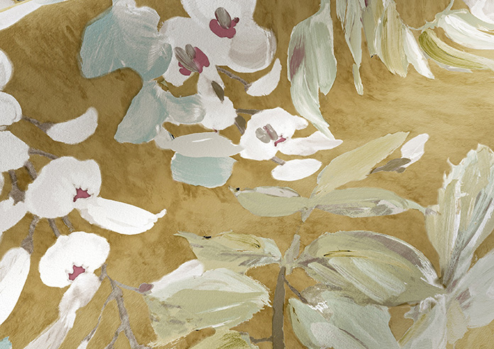 Wisteria, Ochre - Roman Blind - Image 4